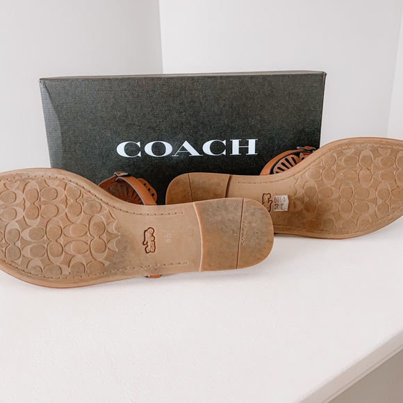 Coach Julia Leather Sandals Size 8.5 - Picture 3 of 4